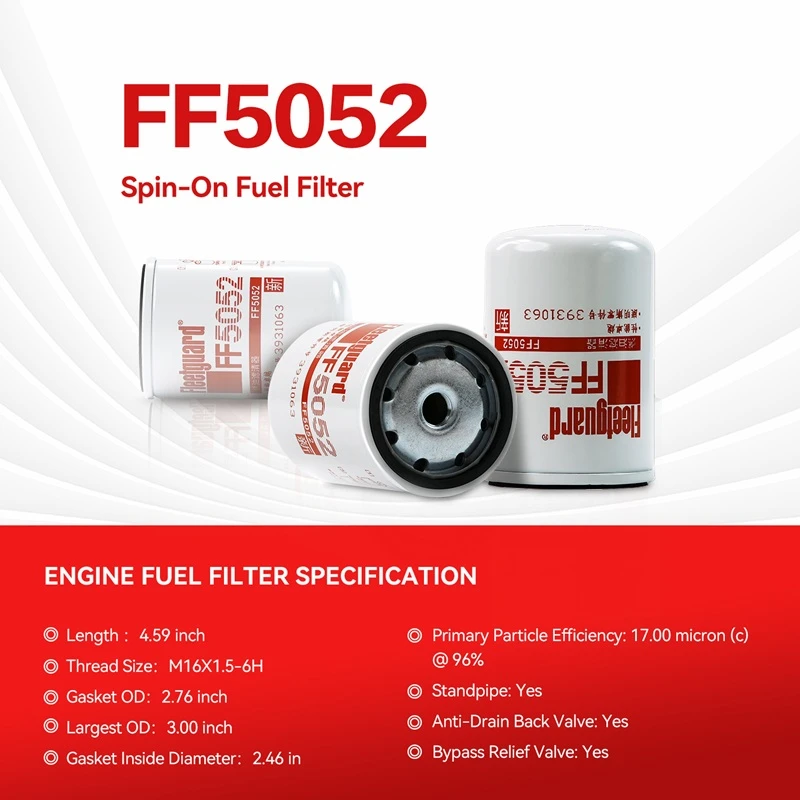 فلتر وقود فليت جارد FF5052 متوافق مع محركات كمنز B4.5 و 4B3.9-G