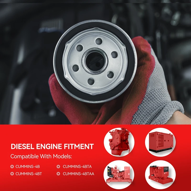 فلتر زيت Fleetguard LF3345 متوافق مع محركات Cummins 4BT3.9-G وB3.9
