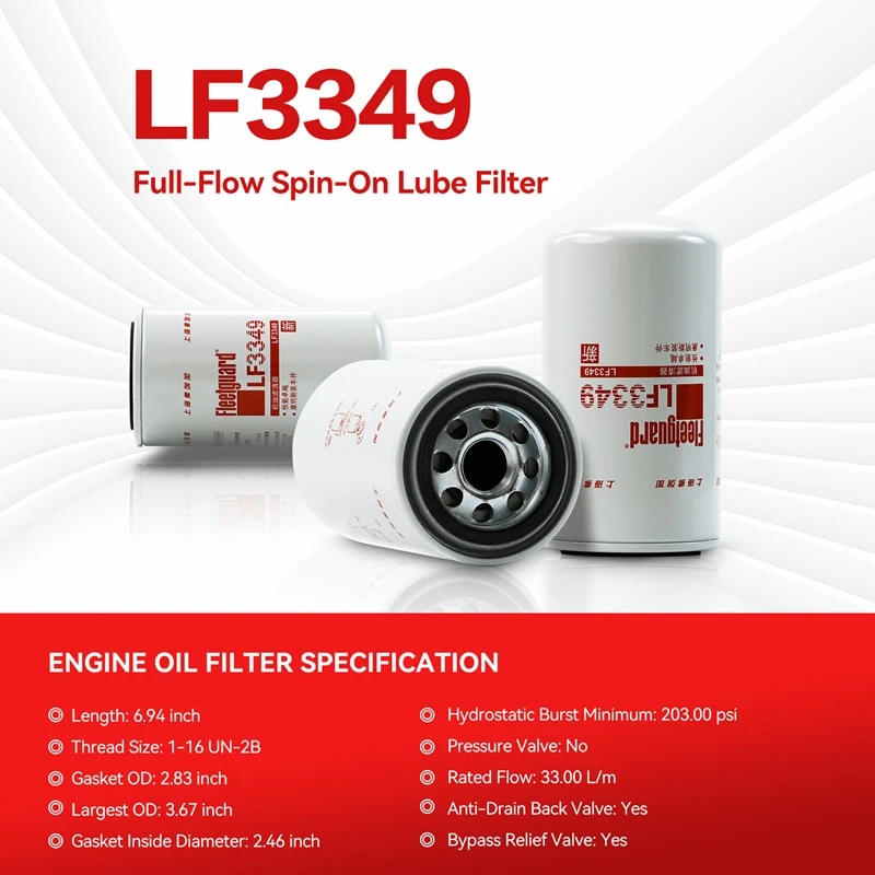 فلتر زيت فليت جارد LF3349 لمحركات كومينز من سلسلة 6BT